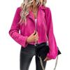 European and American Winter Slim fit Short Lapel Zip-up Jacket Short coat Women Short Jacket for Women