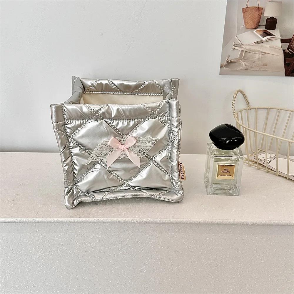 

1 шт. Ins Simplicity корейская мода канцелярские принадлежности настольный органайзер бант сердце Kpop фотокарточка коробка для хранения косметики детский подарок