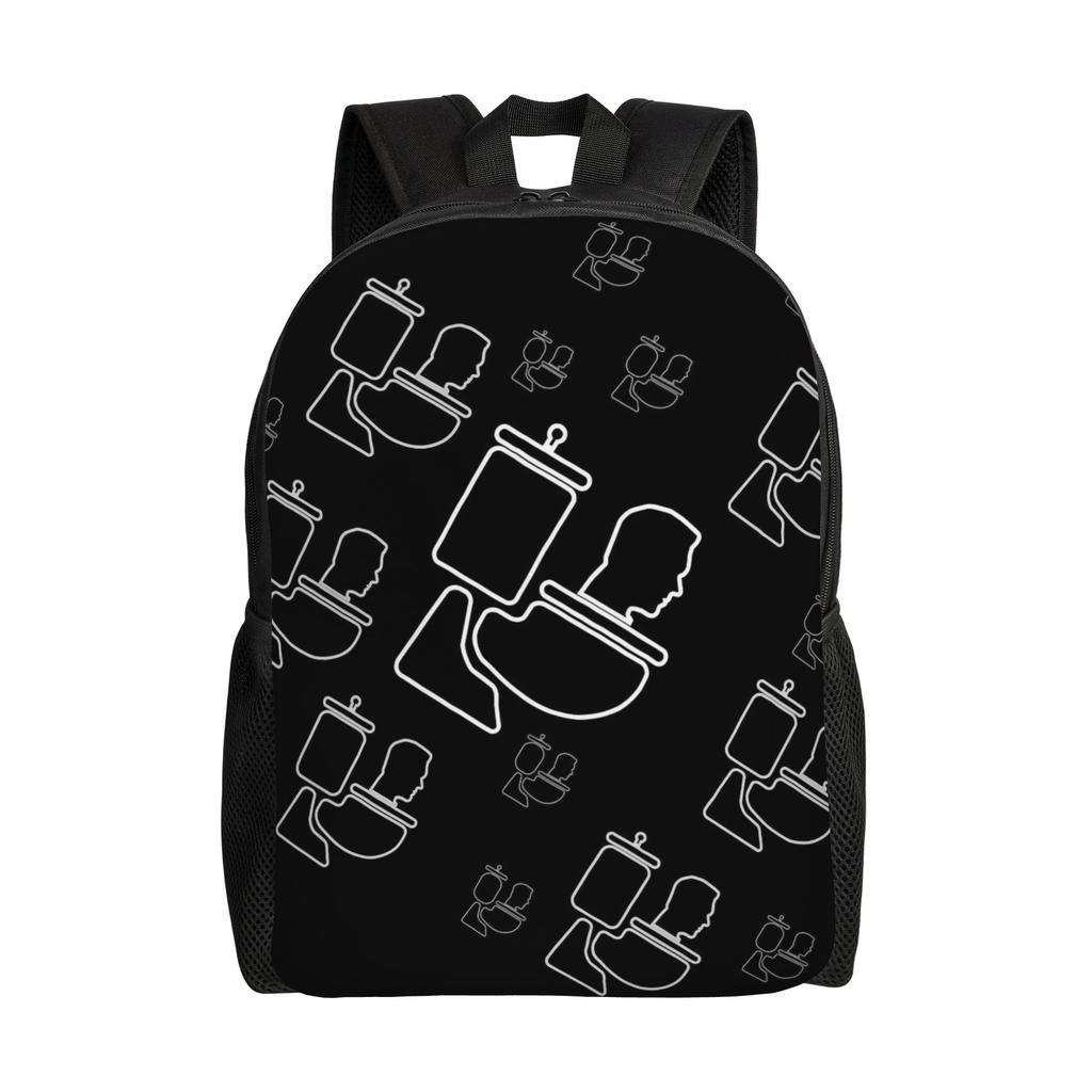 Skibidi Toilette Rucksack für Männer Frauen Lässig High School Arbeit Tagesrucksack Anime Cartoon Kameramann Titan Laptop Leinwandtaschen Sport