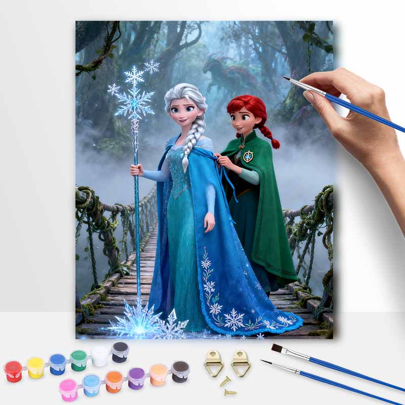 Disney Frozen Painting By Numbers Kit Hand Painting Home Decor