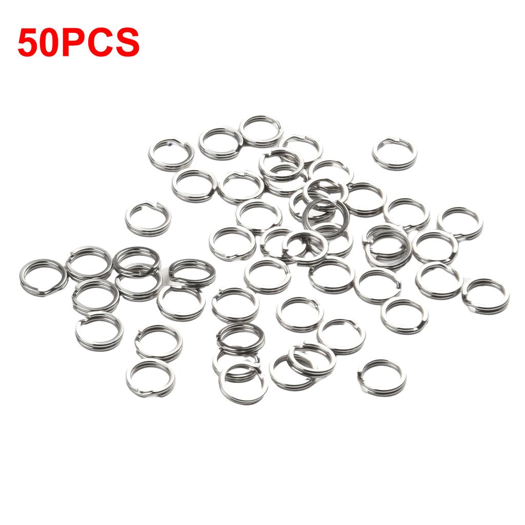 Practical Stainless Steel Fishing Connector Split Ring for Hard Bait Lure