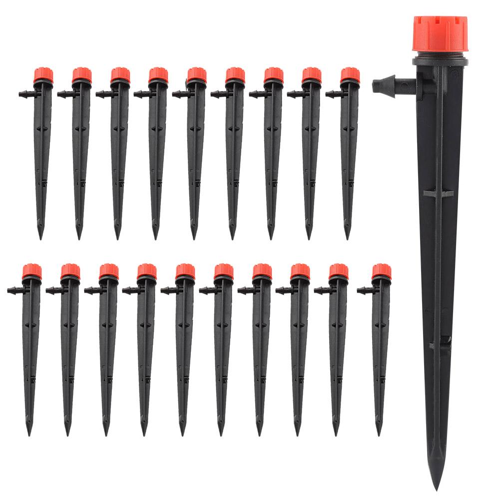 Drip Irrigation System, 20Pcs Plastic     Drip Irrigation Watering Tool Drip Irrigation Emitters with Sprinkler Drippers for Lawn and Ga