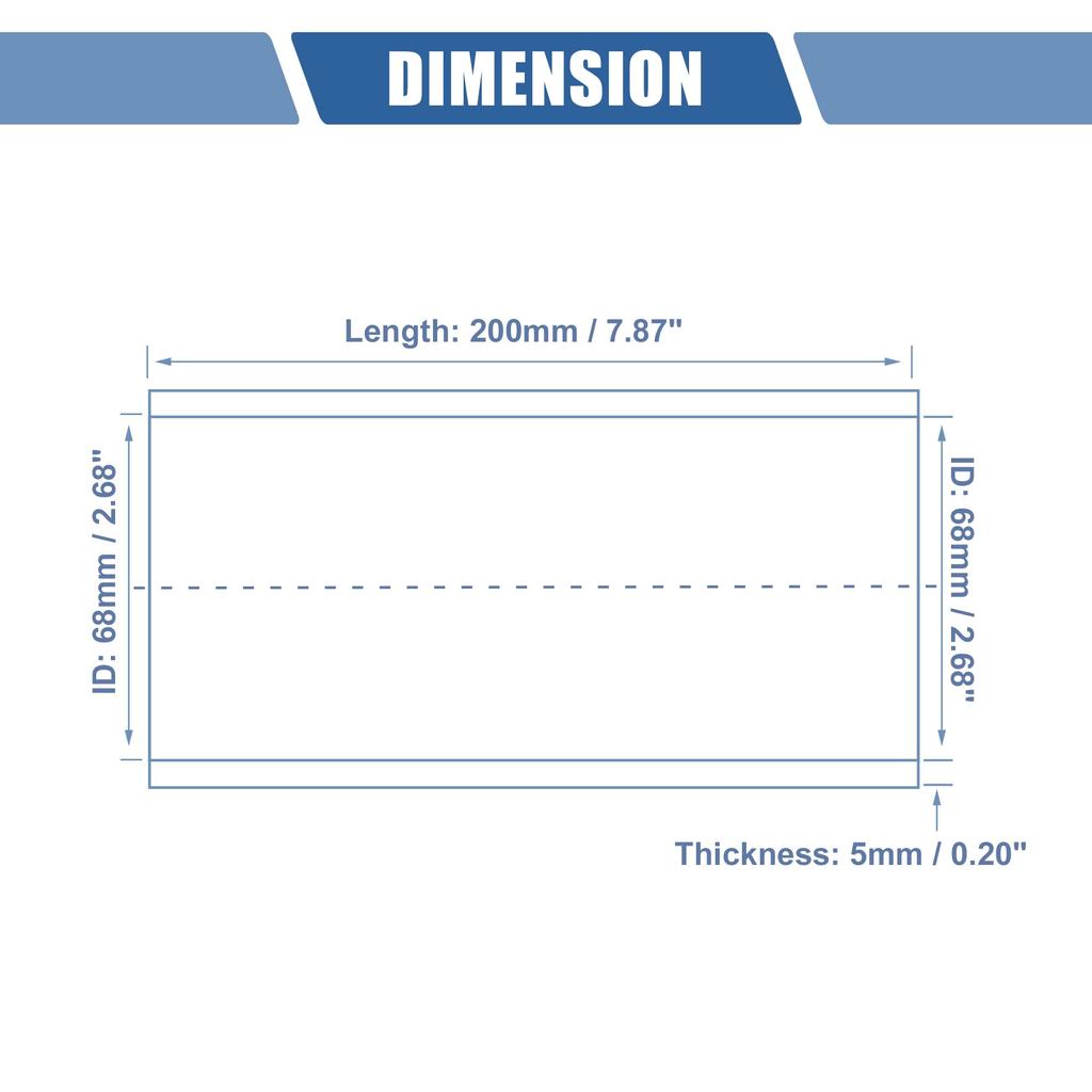 X AUTOHAUX Silicone Hose Straight Silicone Pipe Radiator Hose 1 Piece Inner Diameter 68mm