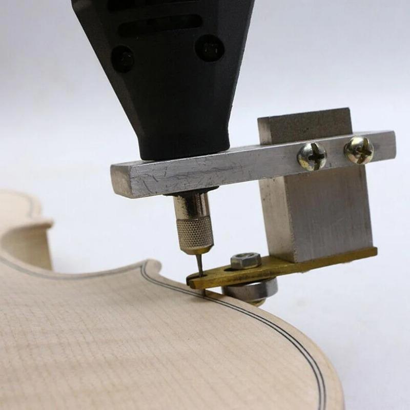 Účinný elektrický frézač drážek pro purfling pro výrobu houslí Hliníkový a měděný materiál 2x Fréza Stříbrná Zlatá