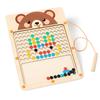 Children's Wooden Magnetic Maze Puzzle & Drawing Board - Early Education Toy with Magnetic Pen Control