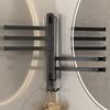 Swivel Towel Racks Stainless Steel Punch Free Wall Mount 5 Arms Rotation Towel Hanger Holder for