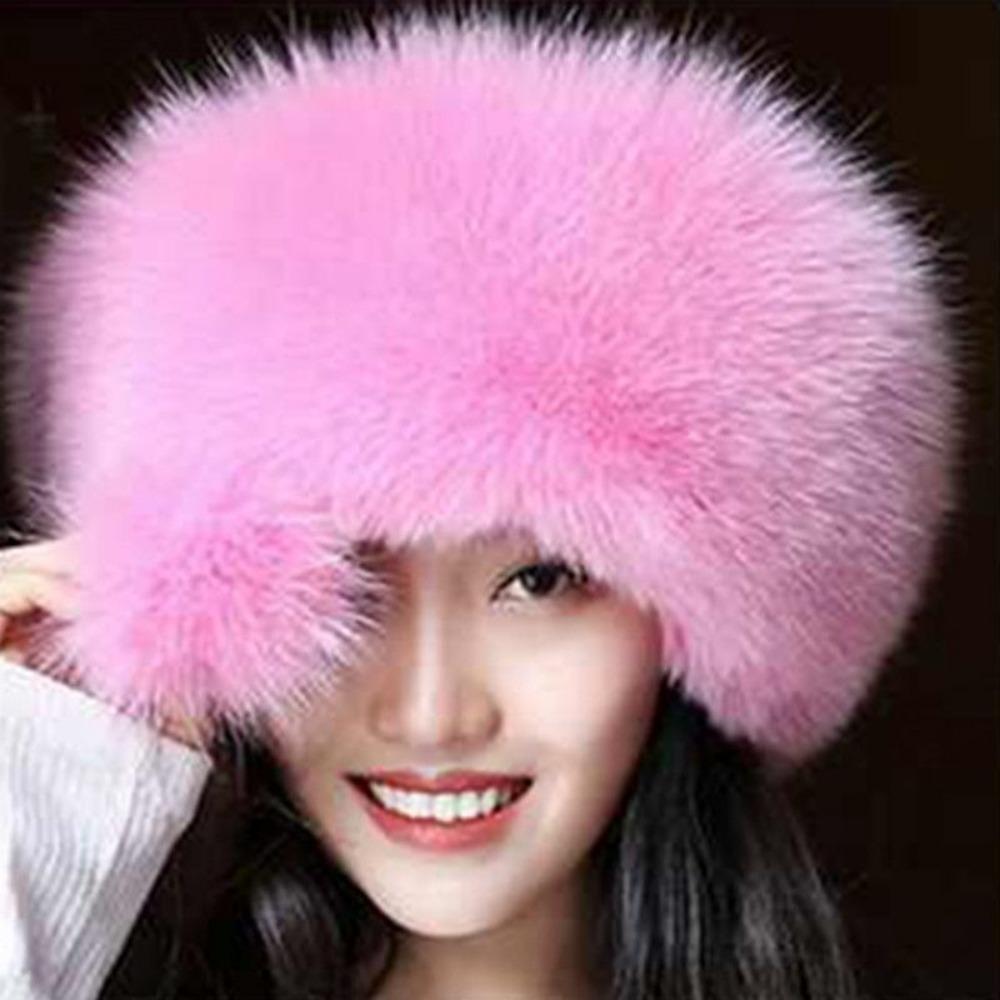 

Меховая шапка из лисьего волоса женская зимняя в материнском стиле утолщенная теплая шапка от снега из лисьего волоса шапка-ведро из кролика рекс и норки one size розовый