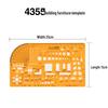 Multi-Function Drawing Template Ruler for Circles, Ellipses, Furniture, Architecture, Geometry, Mathematics, and Interior Design.