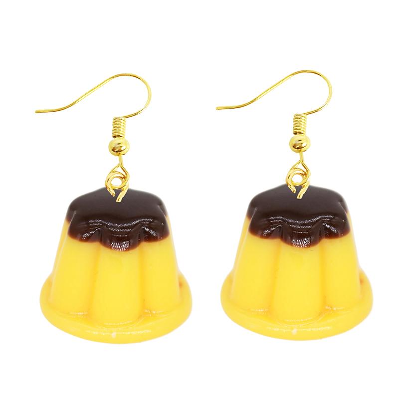 Women Earring Resin Drop Funny Custom Cute Girls Eardrop Kids Chocolate Strawberry Hamburger Dog Mushroom Broccoli Coffee