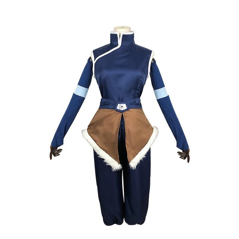 Anime Avatar The Last Airbender Katara Fire Nation Aang Cosplay Costume Adult Women Halloween Carnival High Quality Clothes