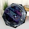 DJ Gear Harmony pattern umbrella, portable and foldable design, 8 ribs, a casual accessory for Halloween, Christmas, and birthday gifts.