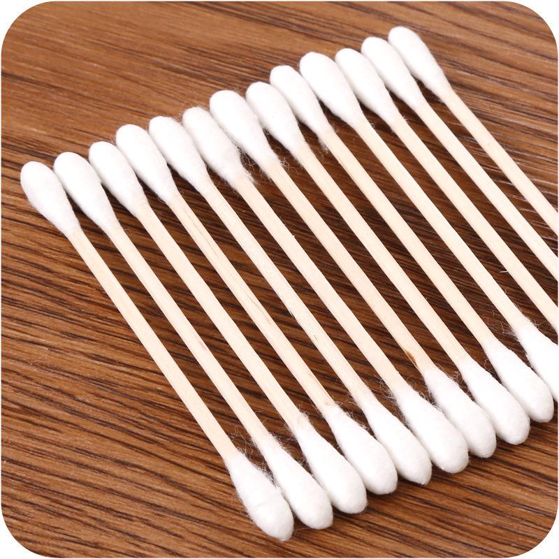 100 Double-Headed Cotton Swabs: Disposable Makeup Remover & Ear Cleaning Cotton Swabs In a Bag
