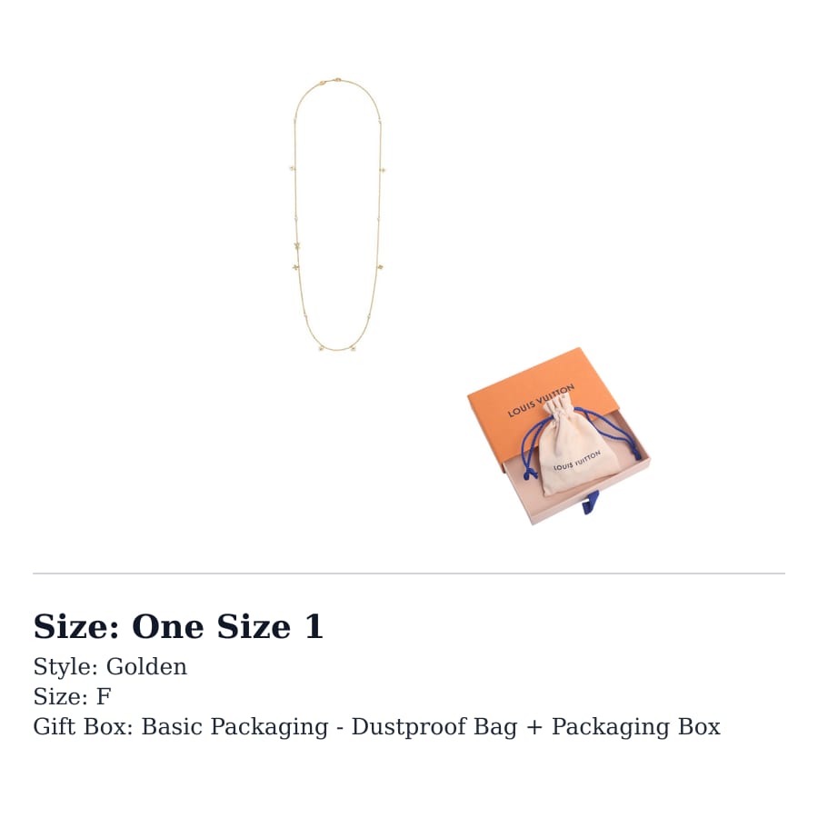 LOUIS VUITTON Necklaces Women's Gold M03931