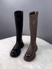 Long tube boots for women 2026 new autumn and winter women's height increasing British style thick soled boots
