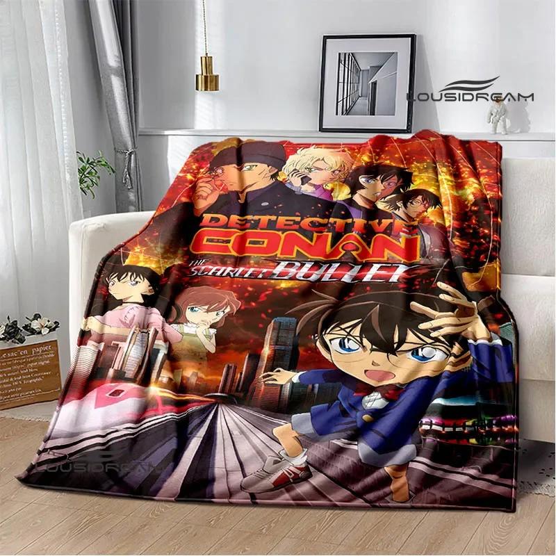 Detective Conan Cartoon Printed Blankets Picnic Blanket Warm Flannel Blankets Home Bed Linings Blankets for Beds Birthday Gift