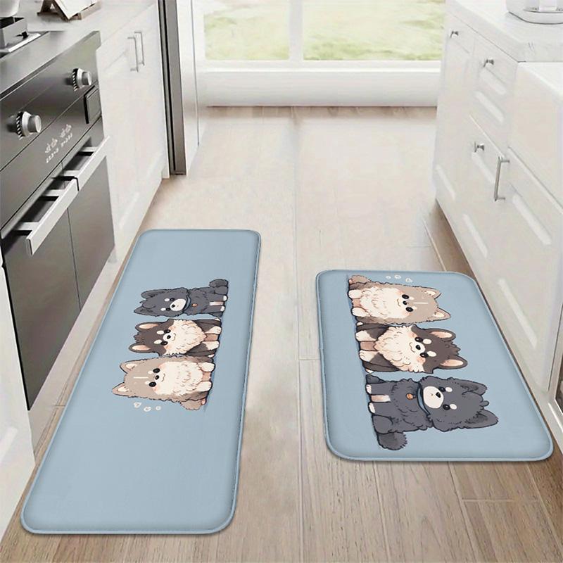 

One cartoon, three puppies, kitchen floor mats, multiple options, household non-slip floor mats, decorative mats 40x60cm