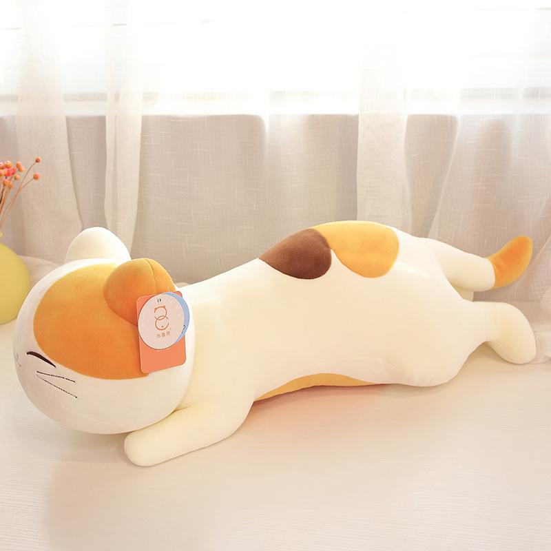 

Squinting Good Kitty Hug Pillow – Adorable Long Cat Plush Toy with Cute Expressions 40cm 0.17kg