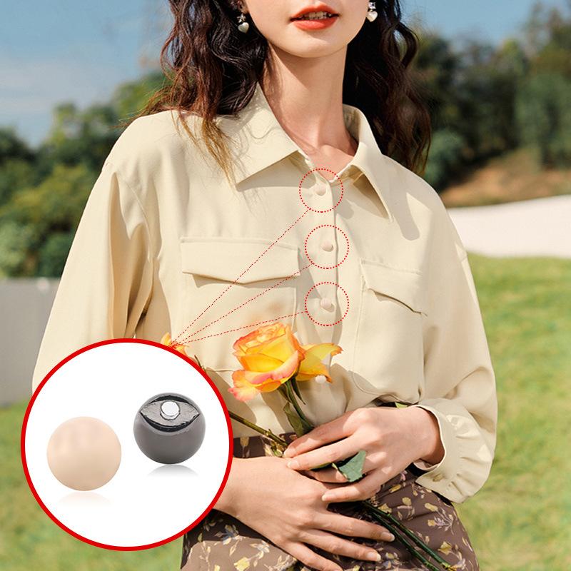 10Pcs Round Shirt Buttons Women'S Clothes Cardigan Cuffs Decorative Buttons Versatile Shirt High-End Metal Button Accessories Small