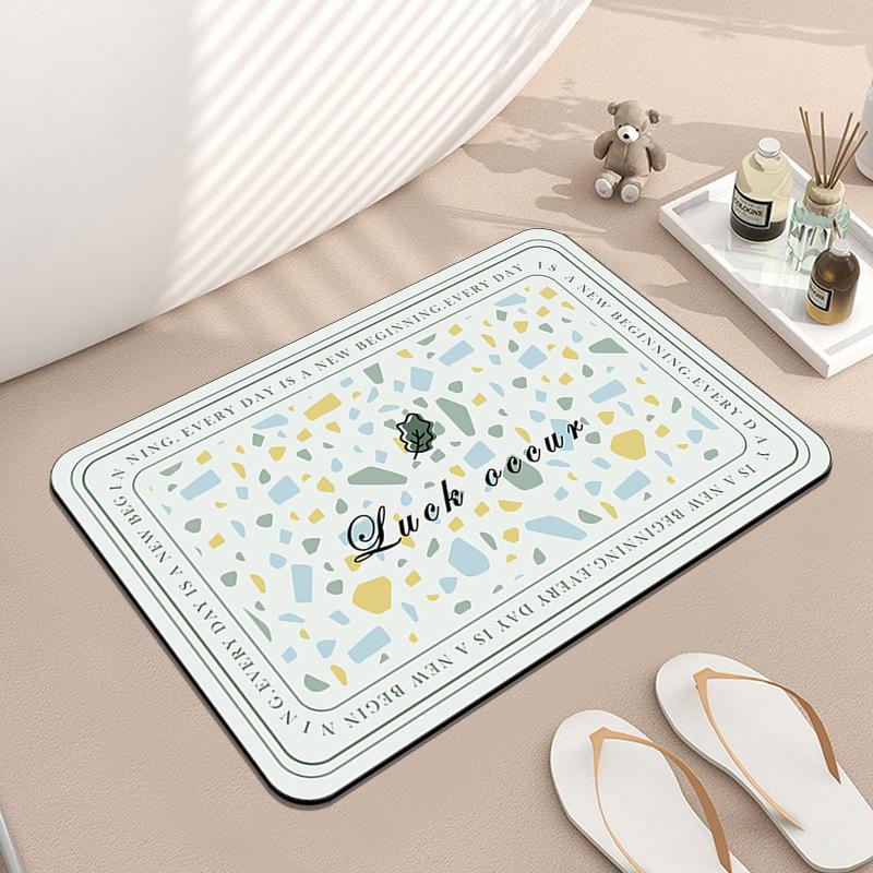 

American Luxury Floor Mat Diatom Mud Style Floor Mat Entrance Entrance Door Mat Bathroom Floor Mat Bathroom Moisture-wicking Foot Mat 40*60cm