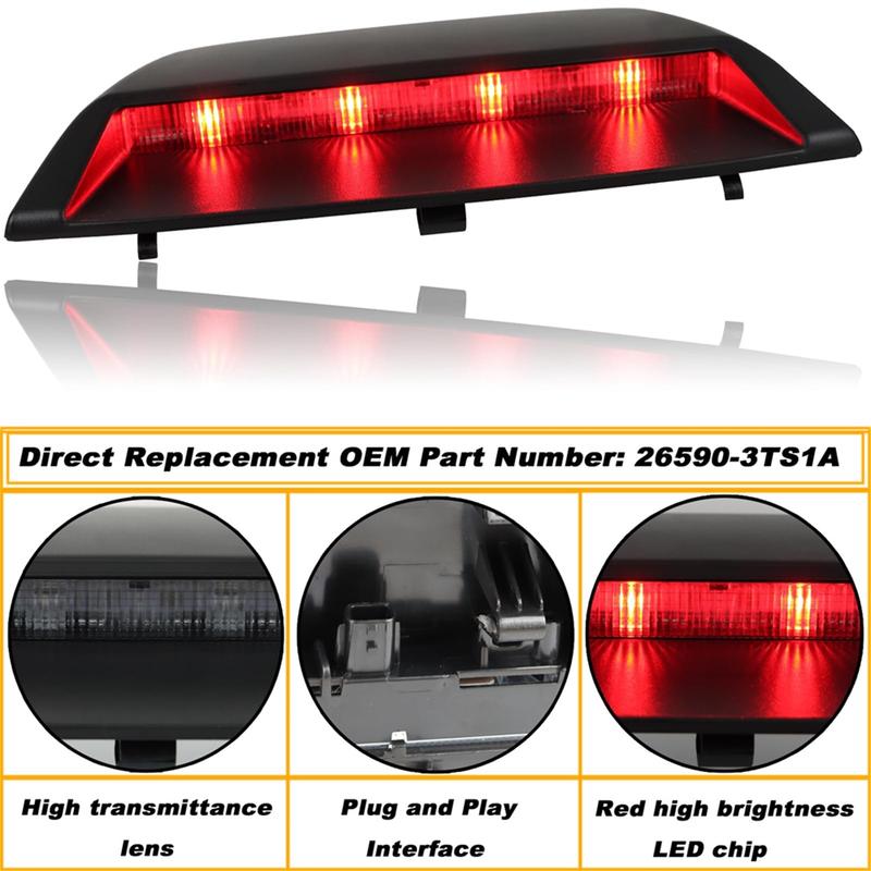 High Mount Stop Light LED Third Brake Light Assemblies For Nissan Altima Sedan S SV SR SL 2013-2018 26590-3TS1A