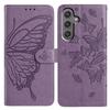 For Samsung Galaxy A35 5G Case Butterfly Imprinted Wallet Stand PU Leather Flip Phone Cover with Strap