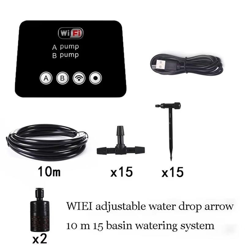 Smart WIFI Watering Device Automatic Adjustable Drip Irrigation Timer System Controller Double Pump Timed For Garden