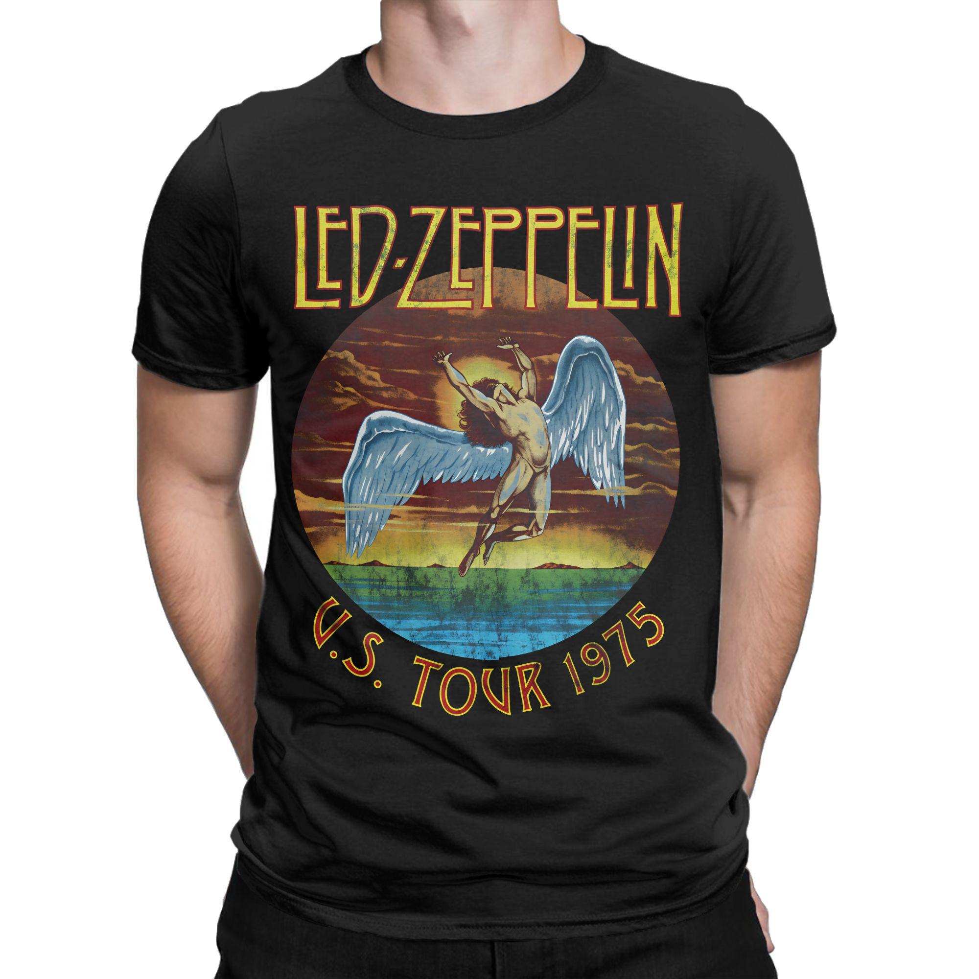 

Streetwear T Shirt The Mother Ship Led Zeppelin Pure Cotton T Shirts Hip Hop Tee Shirt for Men Beach Casual Short Sleeve Tops 5XL різнокольоровий