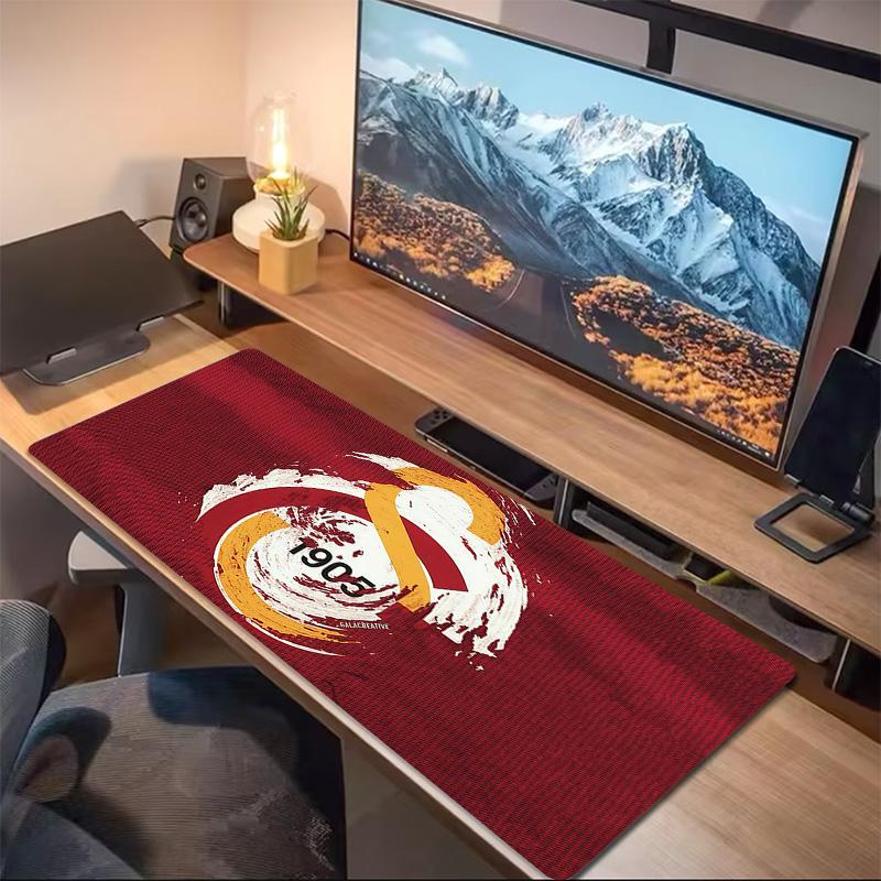 Galatasaray Print Kissen Rutschfest Laptop Tablet Großes Mauspadd XXL Matte Mini-PC Spielmatte Mit Verriegeltem Rand