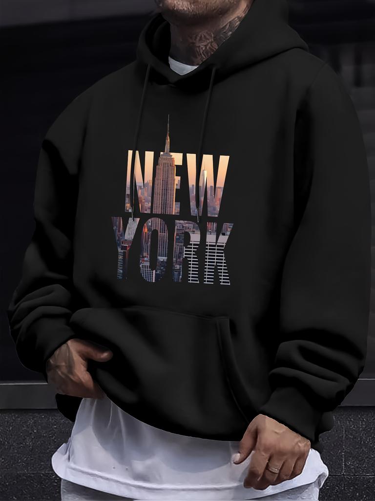 Autumn and Winter Men's Casual Hooded Sweatshirt Youthful & Stylish Men's Hooded Sports and Casual Top