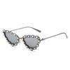 Luxury Rhinestone Cat Eye Sunglasses for Women Vintage Rimless Triangle Sun Glasses Men Outdoor Retro Eyewear  UV400