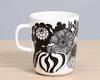 Marimekko Siirtolapuutarha Mug, 250ml, Black and White, 68423 197 [Parallel Import]