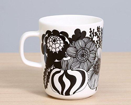 Marimekko Siirtolapuutarha Mug, 250ml, Black and White, 68423 197 [Parallel Import]