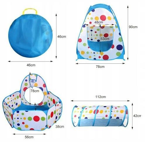 Tipi Tent For Children With Stabilizer Pool Tunnel Igloo Playground