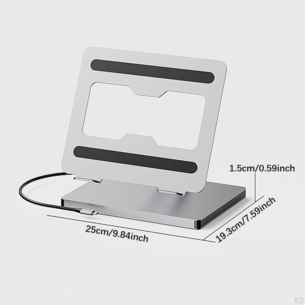 10 Ports Docking Station Adjustable Height Accessories Sturdy Aluminium Alloy Expansion Dock Holder