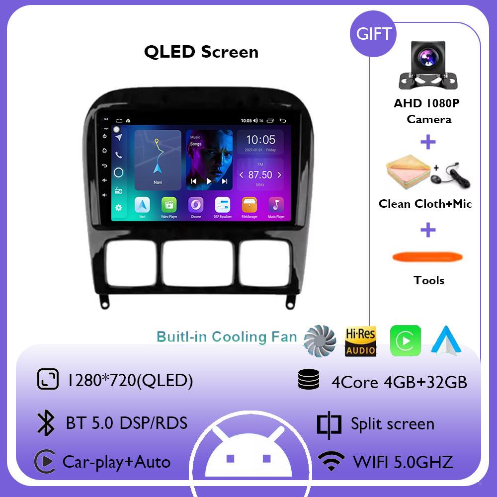 

Android 14 автомобильное радио для Mercedes Benz S Class W220 S280 S320 S350 S400 S430 S500 S600 AMG 1998-2005 GPS WIFI 4G Carplay НЕТ 2Din