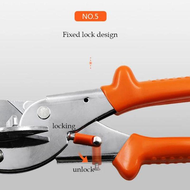 Multi-Angle Miter Shear Cutter Cut Soft Wood Plastic Rubber PVC Wires with 45-135 Degree Adjustable Angle Scissors DIY Hand Tool