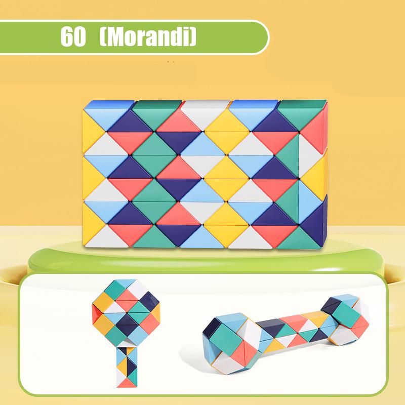 24-72 segmentů Kouzelný had Pravidlo Vícebarevné 3D puzzle Fidget hračky Dekompresní transformovatelné kostky Vzdělávací hračky