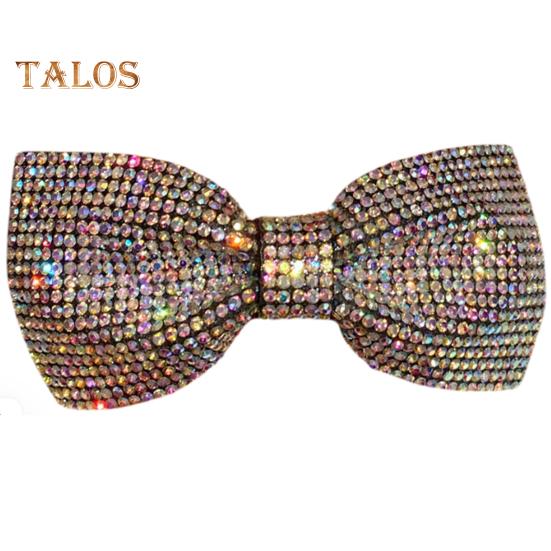 

Заколка для волос с большим бантом, блестящая заколка для волос с бантиком и заколкой для волос, материал из сплава, изысканный дизайн, заколка для волос, модные аксессуары разноцветный