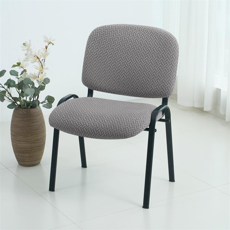 2Pcs/Set Jacquard Folding Dining Chair Cover Elastic Chairs Backrest Seat Covers Office Chair Slipcover For Banquet Wedding Home