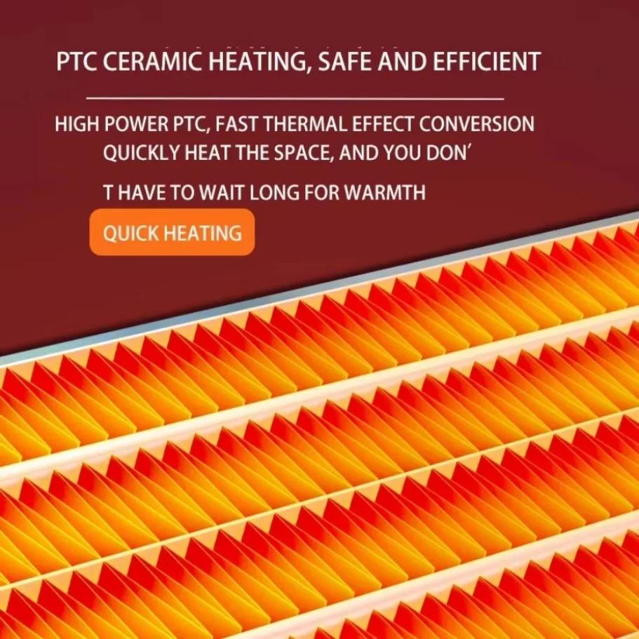 600W Whole House Heating High-Power Remote Control Warm Air Lamp Dimming E27 Spiral Electric Heater Fan Light Ceiling Fan Light