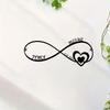 Arte da Parete Cuore in Metallo Regalo Infinito Personalizzato per Coppia Decorazione Matrimonio Natale