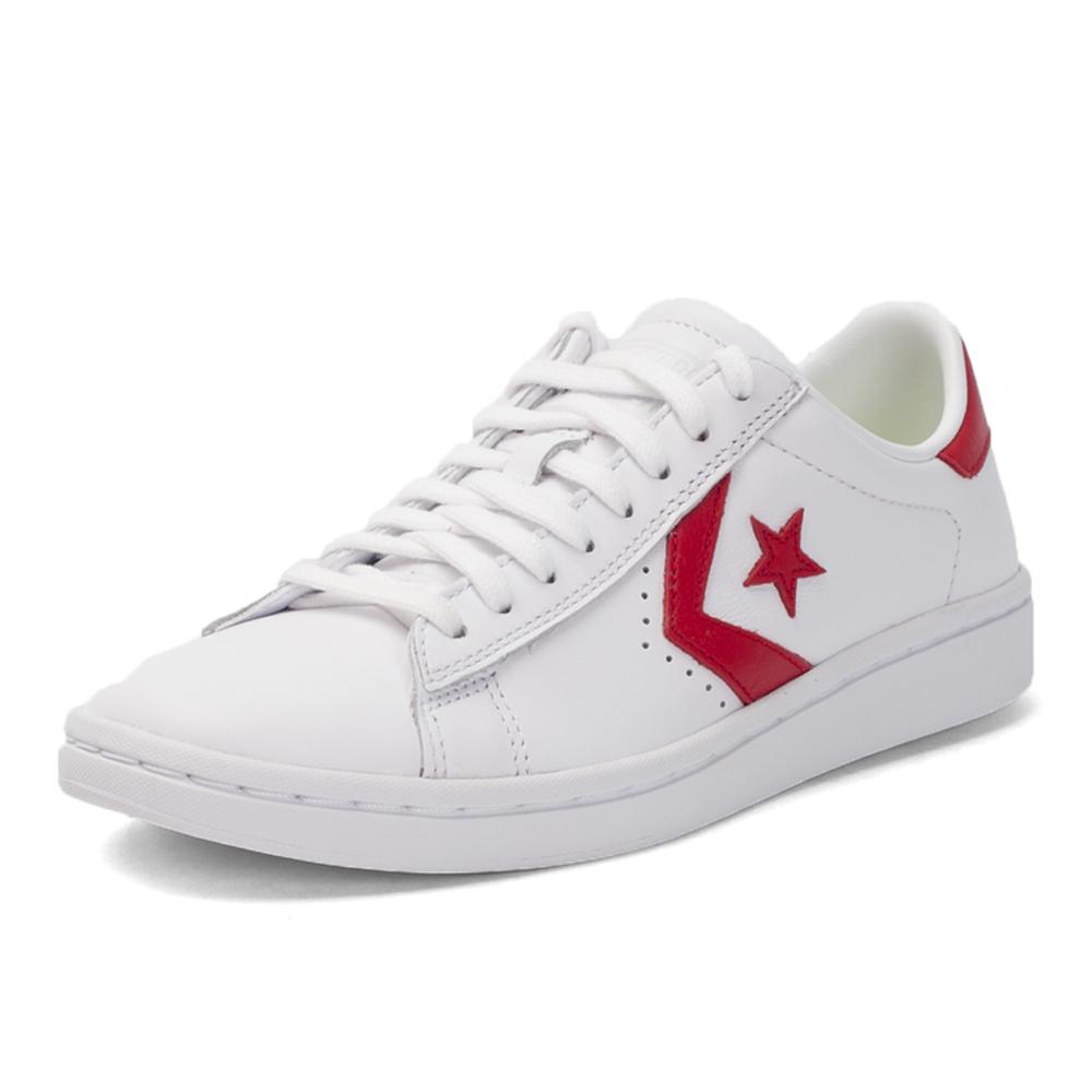 Converse Lifestyle Comfortable Slip-Resistant Durable Low-Top Skate Shoes Women sneakers Red White 555933C