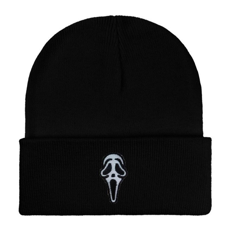Knitted Hat For Men Women Warm Windproof Acrylic Embroidered Beanie For Winter Outdoor Activities