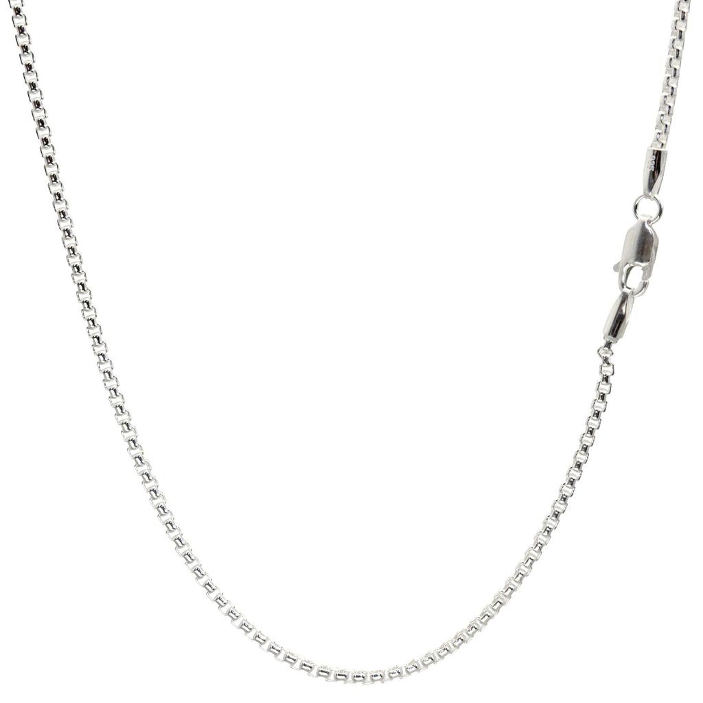 Sears Square Chain Silver 55cm Necklace, 925, 2.0mm Wide,