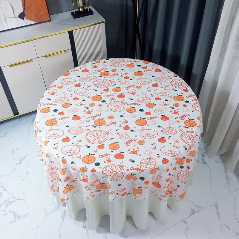 ZISIZ Disposable Plastic Round Tablecloth
