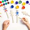 Wooden Craft Sticks | Humanoid Shape, Unisex Arts & Crafts Supplies for Classroom, Home Decor, and Creative Projects