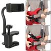 Guitar Phone Bracket Universal Nonslip Mount Clamp Adjustable Guitar Phone Holder for Guitarists Easy To Install