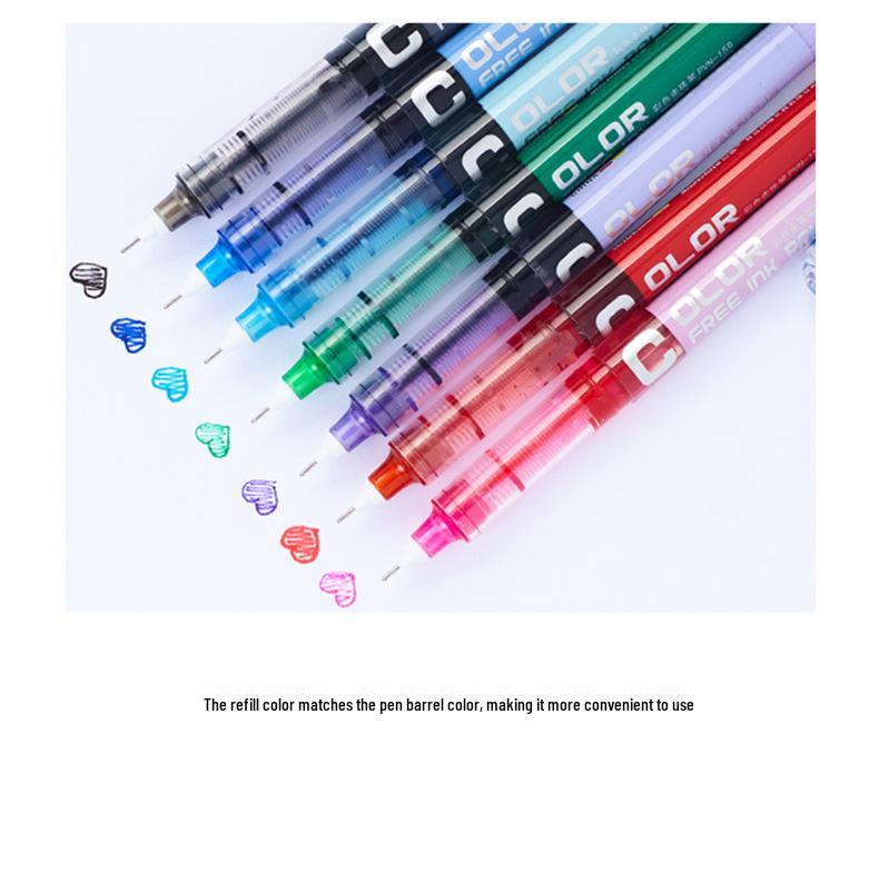 PVN-159 Red Needle-Type Gel Pen for Students, Signatures, and Office Use