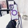 For Samsung Galaxy S25 Ultra Magnetic Case Ring Kickstand TPU+PC Phone Cover with Lanyard
