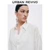 Women's Pleated Textured Lapel Blouse
